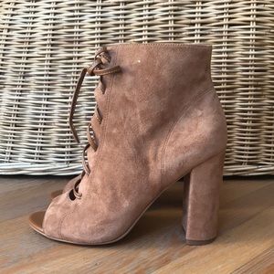 Sam Edelman Open-Toe Lace-Up Ankle Boots 8 NEW!!